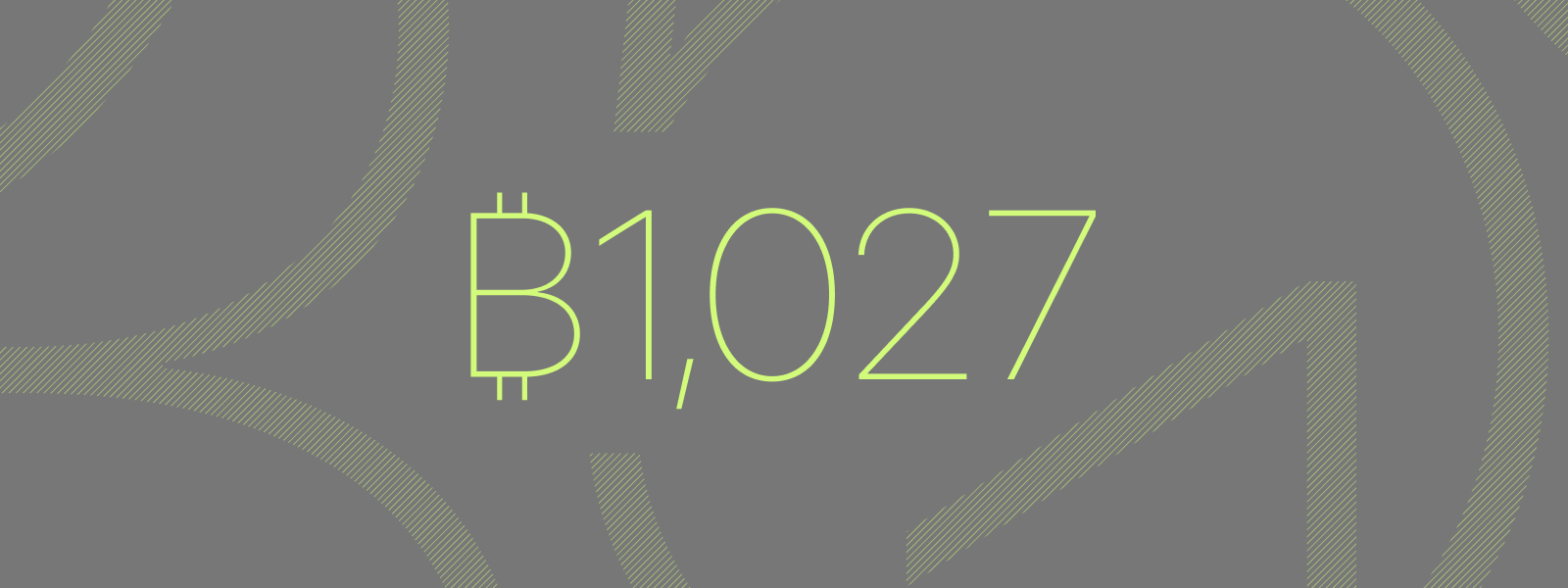 The amount 1,027 bitcoin in large letters.