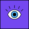 Wide open eye icon
