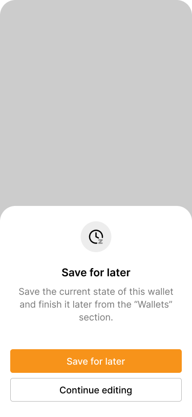 Confirmation dialog asking the user to confirm saving the current state.